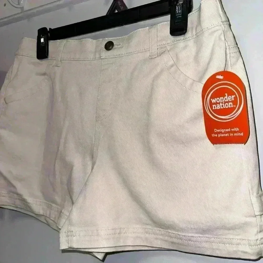 NWT! Lot of 2 Wonder Nation Shorts, Girls (18) XXL, Pink & Cream